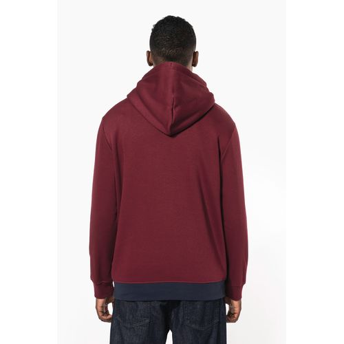 Sweat-shirt tricolore à capuche unisexe thumbnail 5