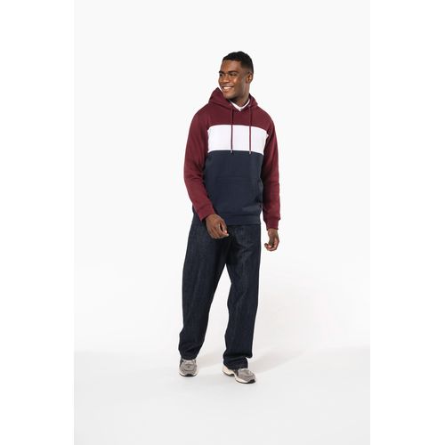 Sweat-shirt tricolore à capuche unisexe thumbnail 14