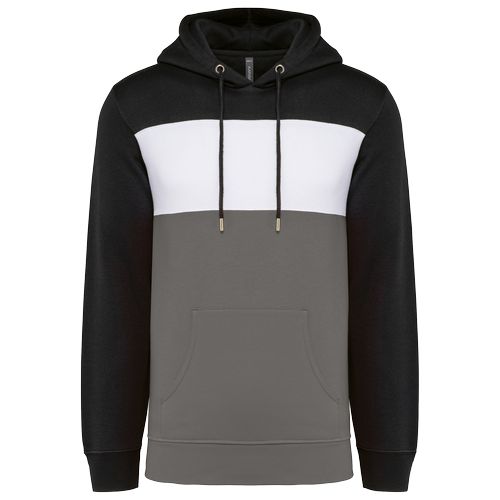 Sweat-shirt tricolore à capuche unisexe thumbnail 20