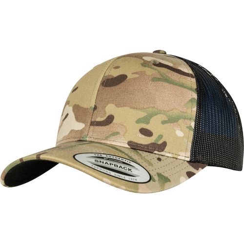 Casquette retro trucker multicam