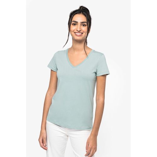 T-shirt écoresponsable col V femme - 1