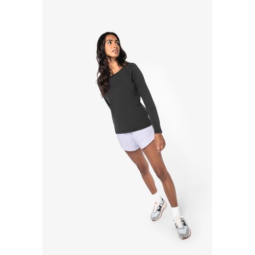 T-shirt écoresponsable raglan manches longues femme - 2