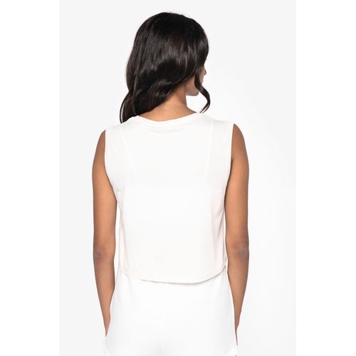 T-shirt écoresponsable  crop sans manche femme - 3