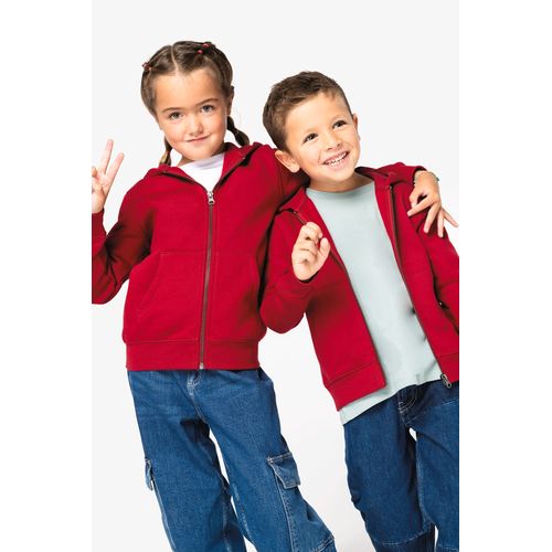 Sweat-shirt écoresponsable zippé à capuche enfant - 1