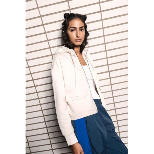 Sweat-shirt écoresponsable zippé à capuche French Terry femme - 9