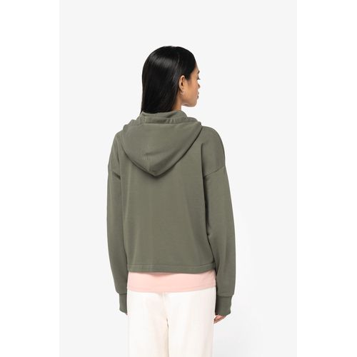 Sweat-shirt écoresponsable zippé à capuche French Terry femme - 4