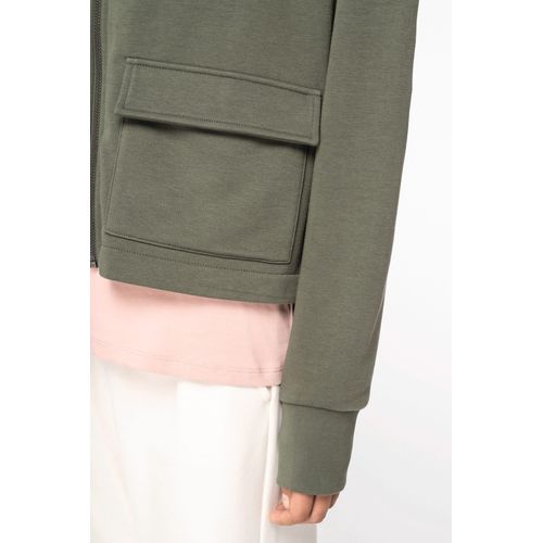 Sweat-shirt écoresponsable zippé à capuche French Terry femme - 7