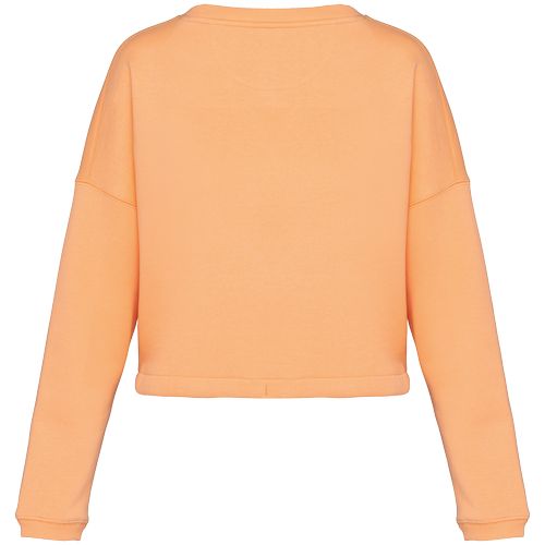 Sweat-shirt écoresponsable à col rond oversize crop femme - 8
