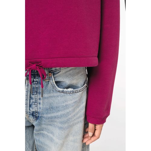 Sweat-shirt écoresponsable à col rond oversize crop femme - 7