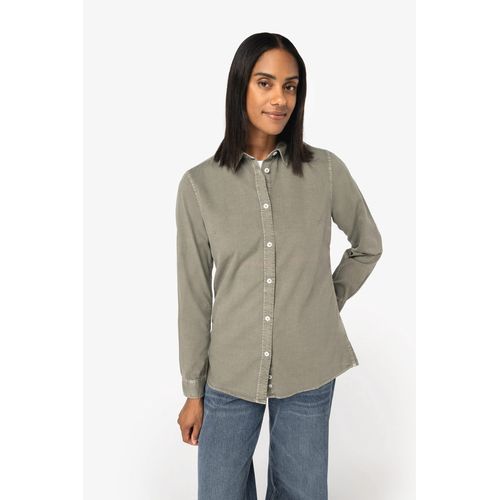 Chemise écoresponsable délavée femme - 1