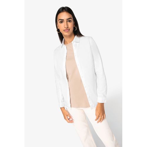 Chemise écoresponsable délavée femme - 1