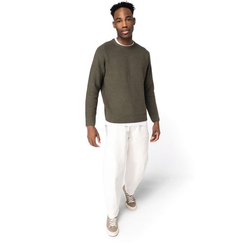Pull écoresponsable à grosses mailles homme