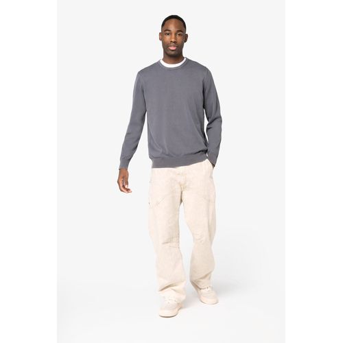 Pull écoresponsable délavé à col rond homme - 2