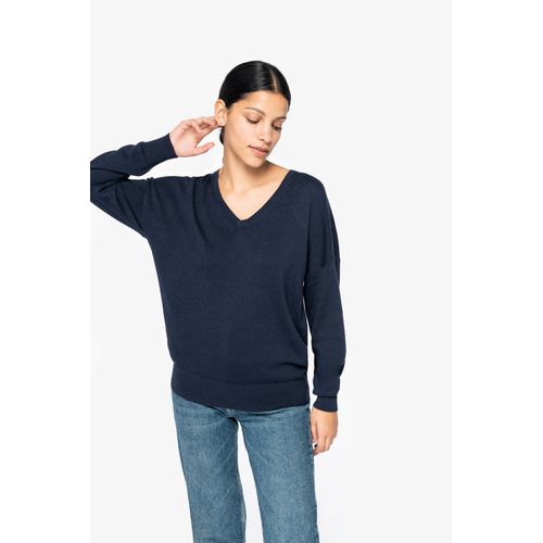 Pull écoresponsable col V en lyocell femme thumbnail 6