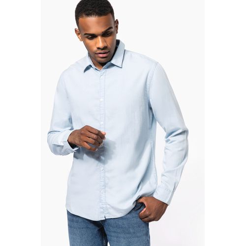 Chemise écoresponsable délavée coton twill homme - 3