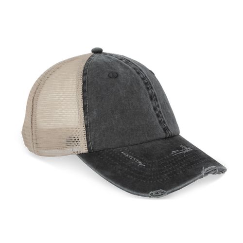 Casquette trucker écoresponsable  effet déchiré unisexe thumbnail 4