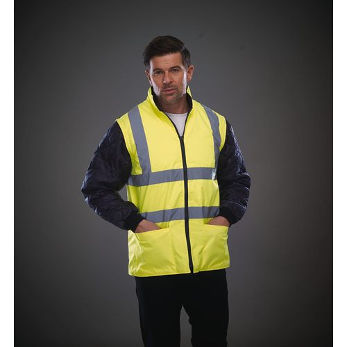 Veste matelassée haute visibilité avec manches détachables - 1