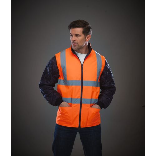 Veste matelassée haute visibilité avec manches détachables - 3