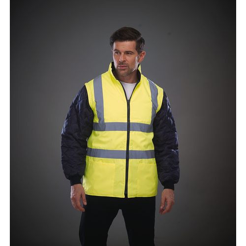 Veste matelassée haute visibilité avec manches détachables