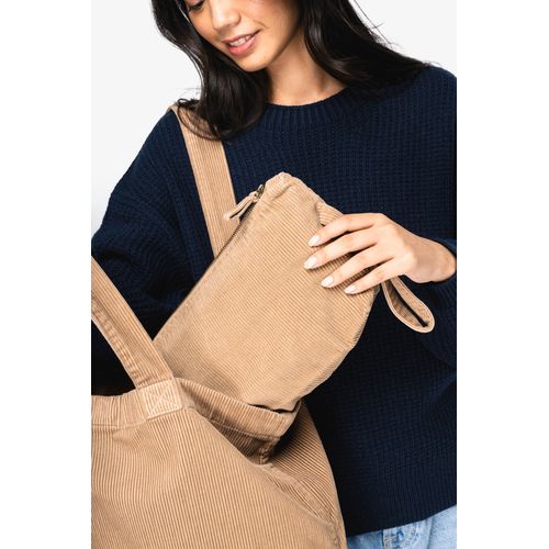 Pochette écoresponsable délavée en velours côtelé - 2