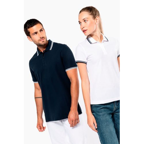 Polo femme manches courtes à liserés contrastés - 7