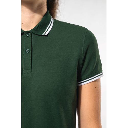 Polo femme manches courtes à liserés contrastés - 18