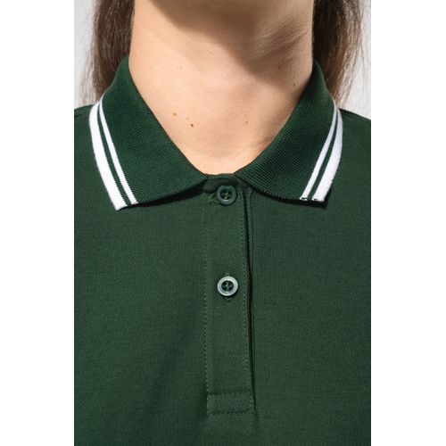 Polo femme manches courtes à liserés contrastés - 19