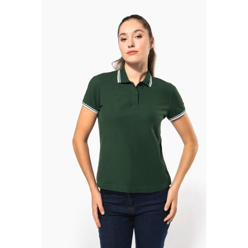 Polo femme manches courtes à liserés contrastés - 21