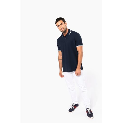 Polo homme manches courtes à liserés contrastés - 5