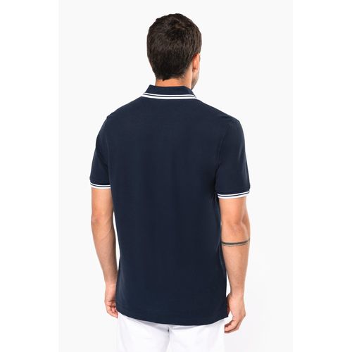 Polo homme manches courtes à liserés contrastés - 2