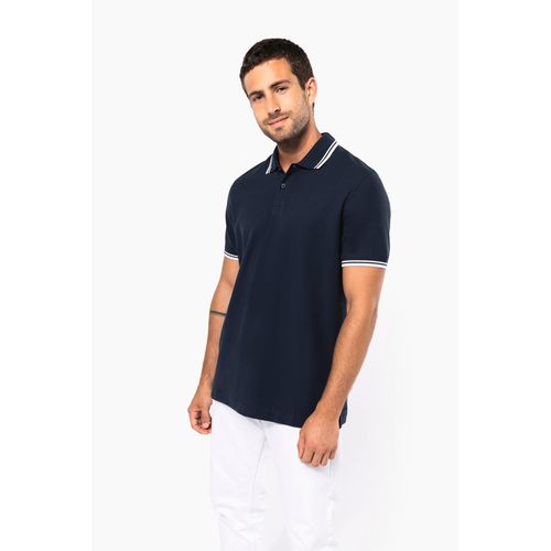 Polo homme manches courtes à liserés contrastés - 3