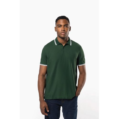 Polo homme manches courtes à liserés contrastés - 1