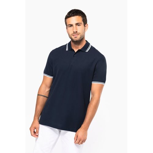 POLO DE MANGA CORTA PARA HOMBRE CON RIBETES CONTRASTADOS
