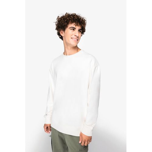 Sweat-shirt écoresponsable à col rond à épaules tombantes French Terry unisexe thumbnail 4