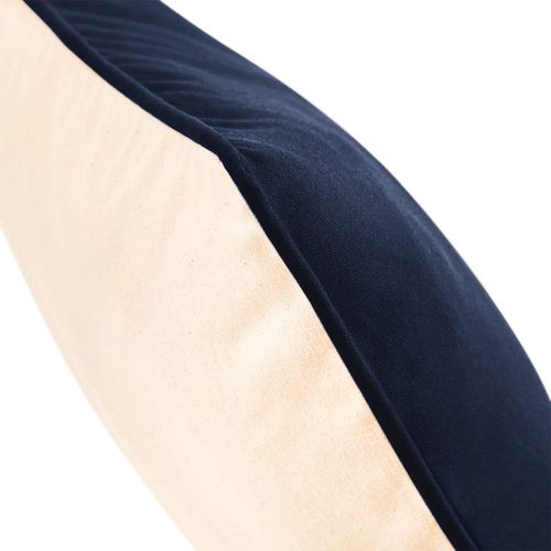 Housse de coussin à bord passepoilé