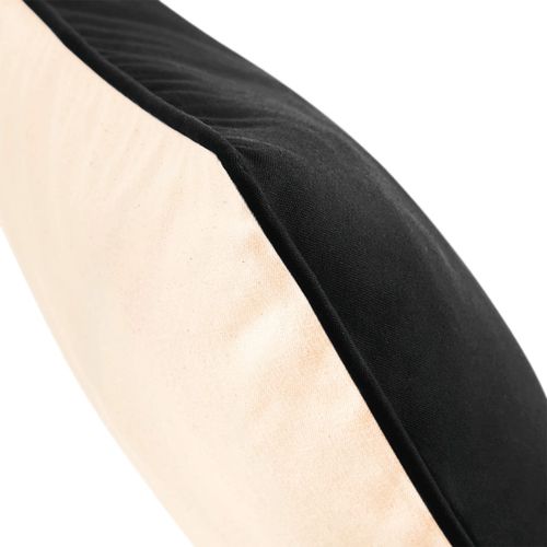 Housse de coussin à bord passepoilé