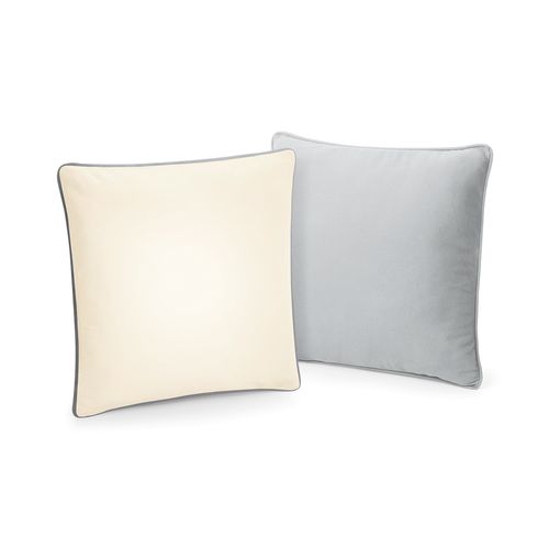 Housse de coussin à bord passepoilé