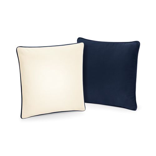 Housse de coussin à bord passepoilé
