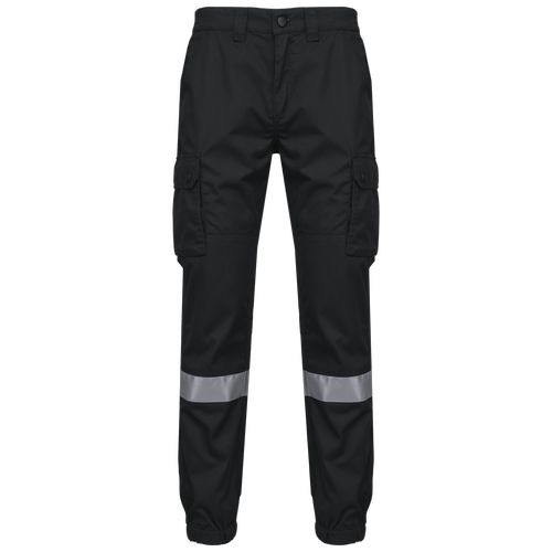 Pantalon cargo unisexe avec bas élastiqué et bande réfléchissante - 12