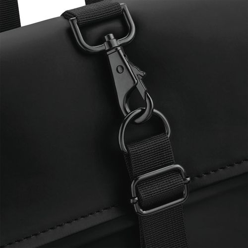 Sac à dos avec rabat roll-top en polyuréthane mat - 4
