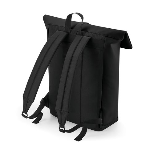 Sac à dos avec rabat roll-top en polyuréthane mat - 10