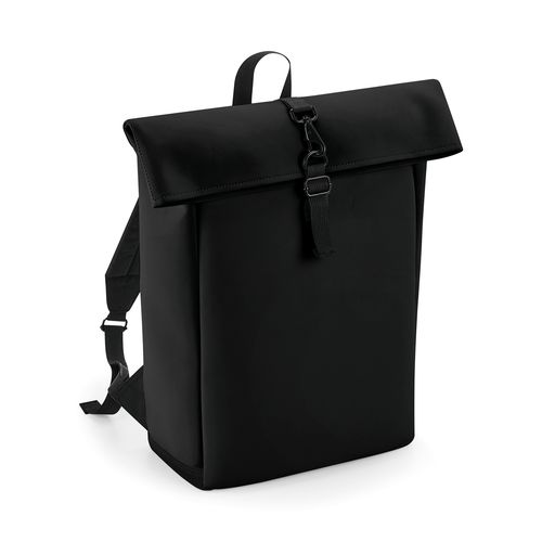 Sac à dos avec rabat roll-top en polyuréthane mat - 11