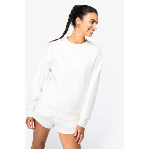 Sweat-shirt écoresponsable à col rond à épaules tombantes molleton gratté unisexe - 3