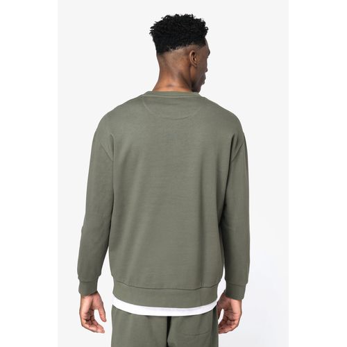 Sweat-shirt écoresponsable à col rond à épaules tombantes molleton gratté unisexe thumbnail 4