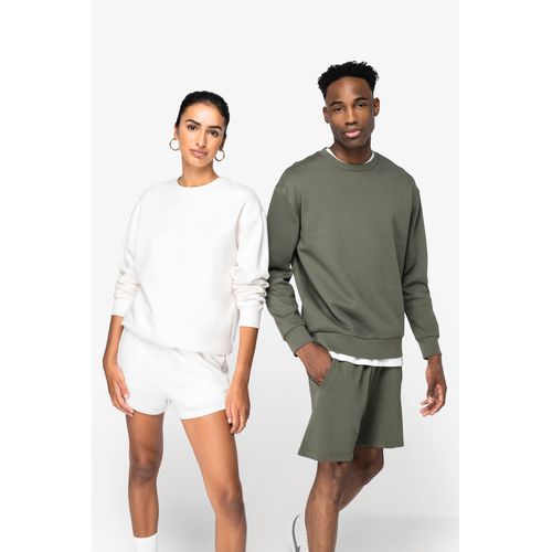 SUDADERA ECORRESPONSABLE CUELLO REDONDO Y HOMBROS CAÍDOS FELPA PERCHADA UNISEX