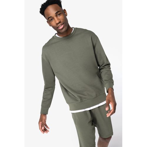 Sweat-shirt écoresponsable à col rond à épaules tombantes molleton gratté unisexe - 2