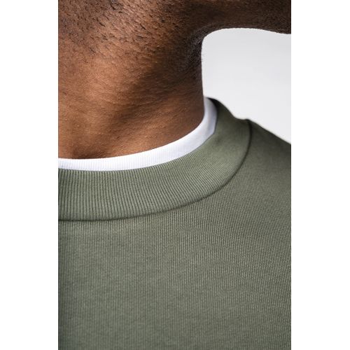Sweat-shirt écoresponsable à col rond à épaules tombantes molleton gratté unisexe