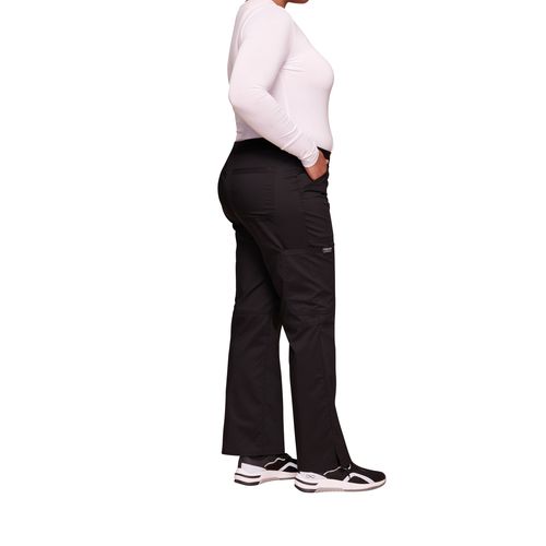 Pantalon cargo à taille moyenne à enfiler femme - 4