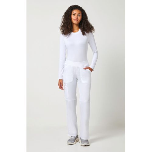 Pantalon cargo à taille moyenne à enfiler femme - 1