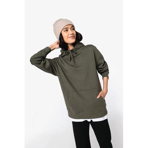Sweat-shirt écoresponsable à capuche à épaules tombantes molleton gratté unisexe thumbnail 11